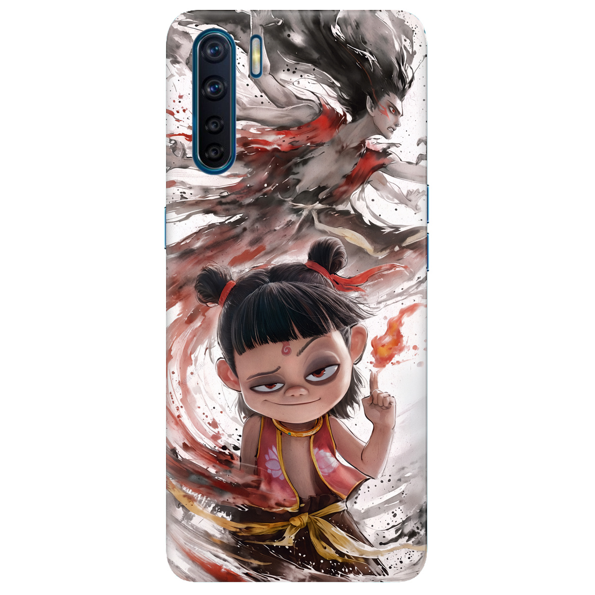 Чехол для Oppo Reno 3 прозрачный Легенда Нечжа - фото 1 - Чехлы для телефонов