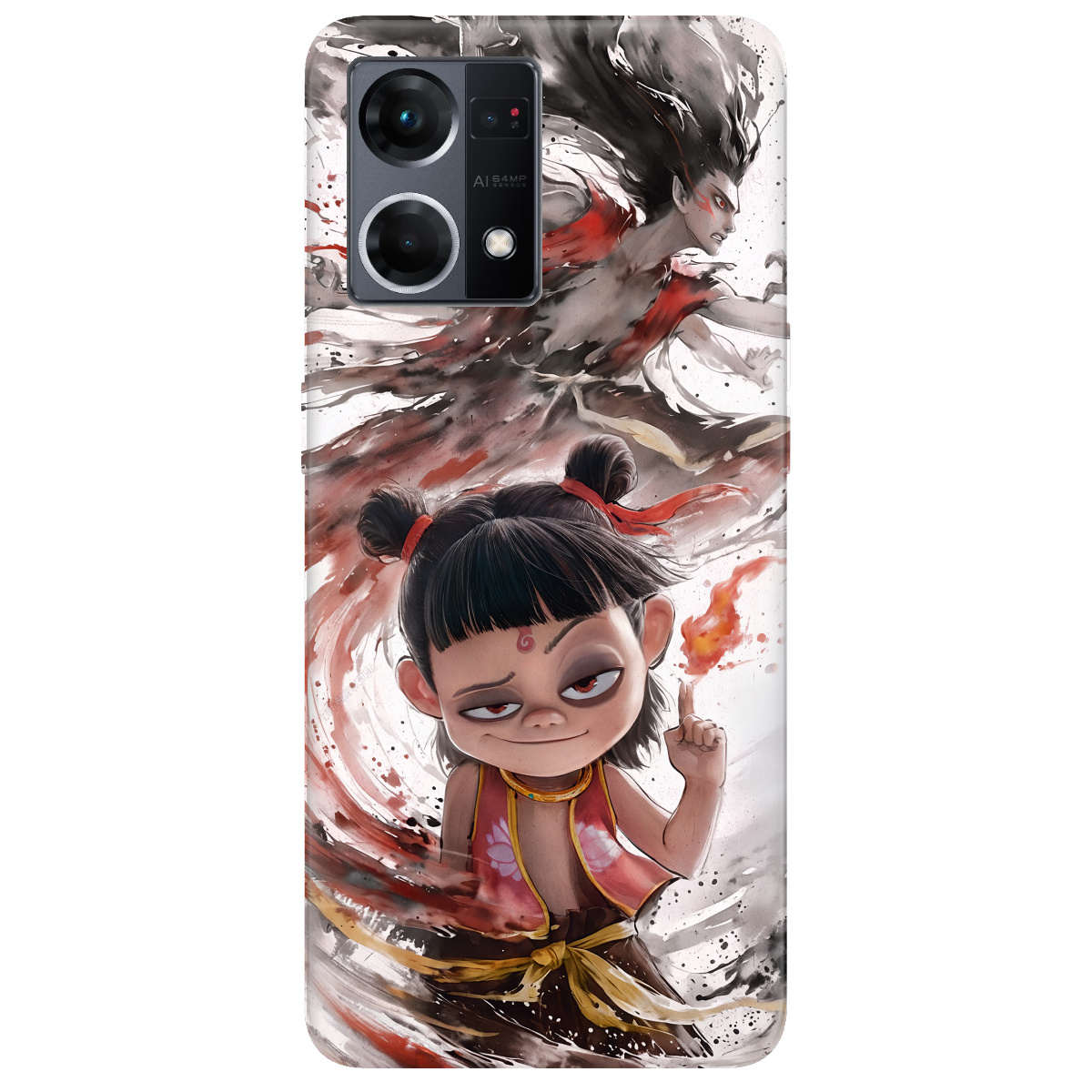 Чохол для Oppo Reno  7 4G прозорий Легенда Нечжа - фото 1 - Чохли для телефонів