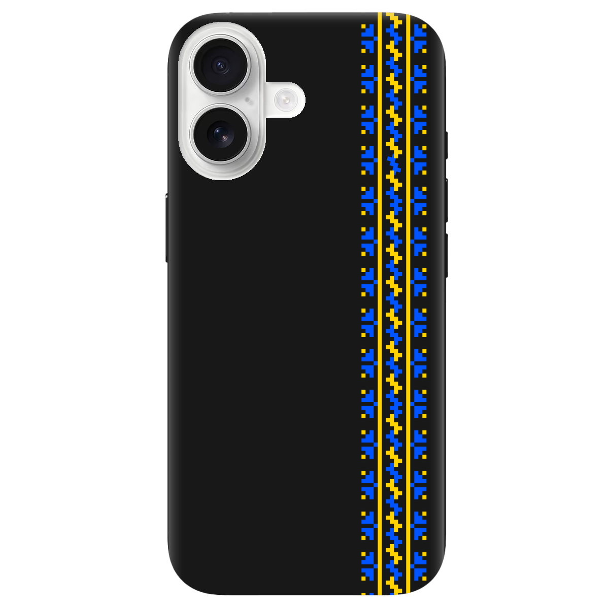 Чехол для Apple iPhone 17 черный матовый soft touch Embroidery - фото 1 - Чехлы для телефонов