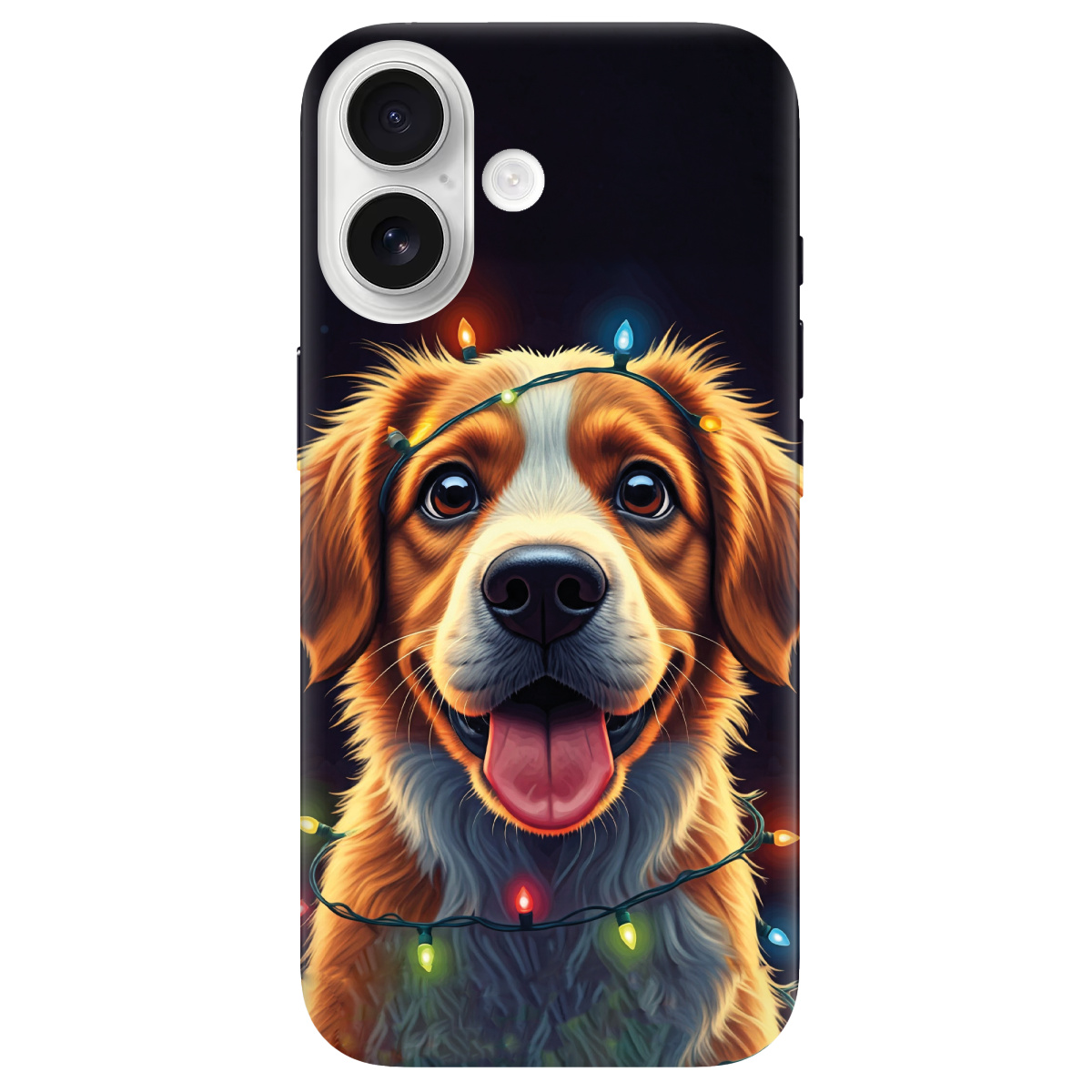 Чехол для Apple iPhone 17 прозрачный Festive Pup - фото 1 - Чехлы для телефонов