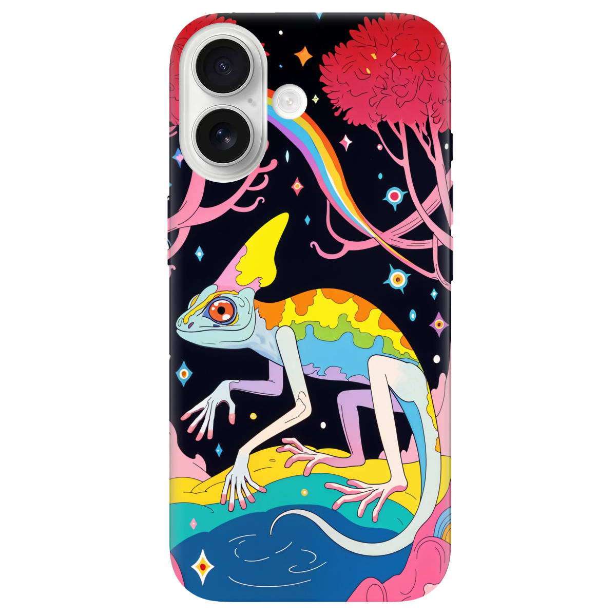 Чохол для Apple iPhone 17 прозорий Cosmic Chameleon - фото 1 Чохол для Apple iPhone 17 прозорий Cosmic Chameleon - фото 1 - Чохли для телефонів