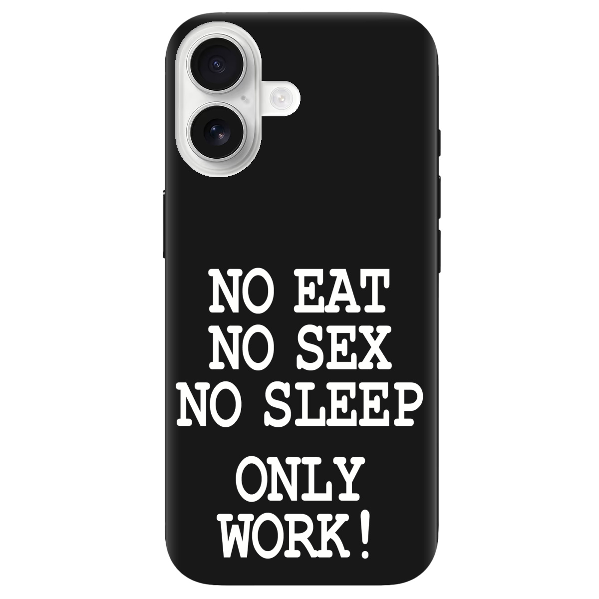 Чехол для Apple iPhone 17 черный матовый soft touch Work only - фото 1 - Чехлы для телефонов