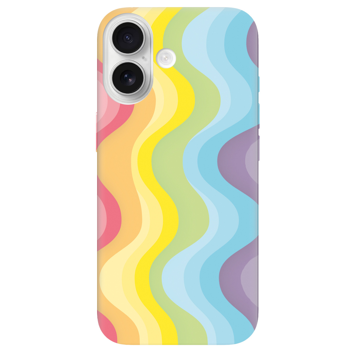 Чохол для Apple iPhone 17 прозорий Веселкові хвилі - фото 1 - Чохли для телефонів