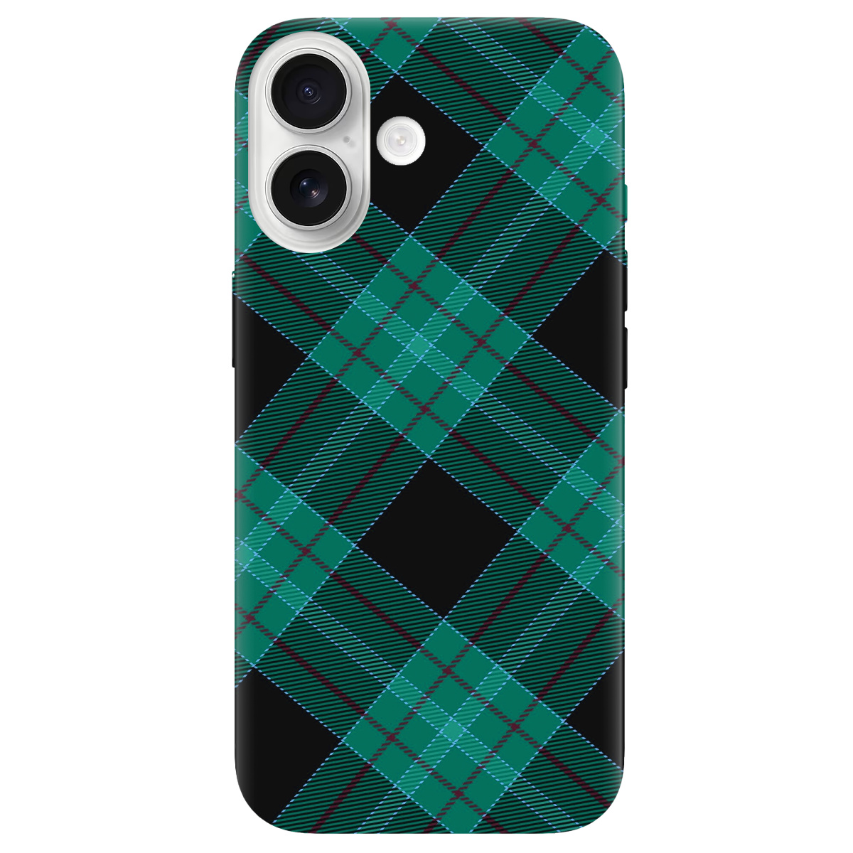 Чехол для Apple iPhone 17 прозрачный Зелений тартан - фото 1 - Чехлы для телефонов