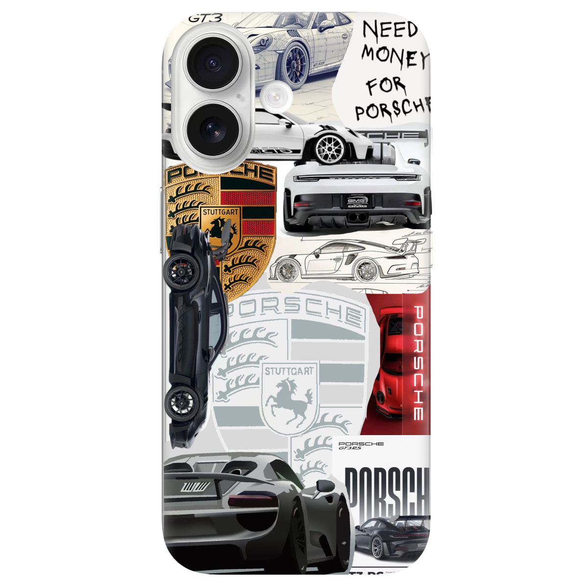 Чехол для Apple iPhone 17 прозрачный Porsche - фото 1 - Чехлы для телефонов