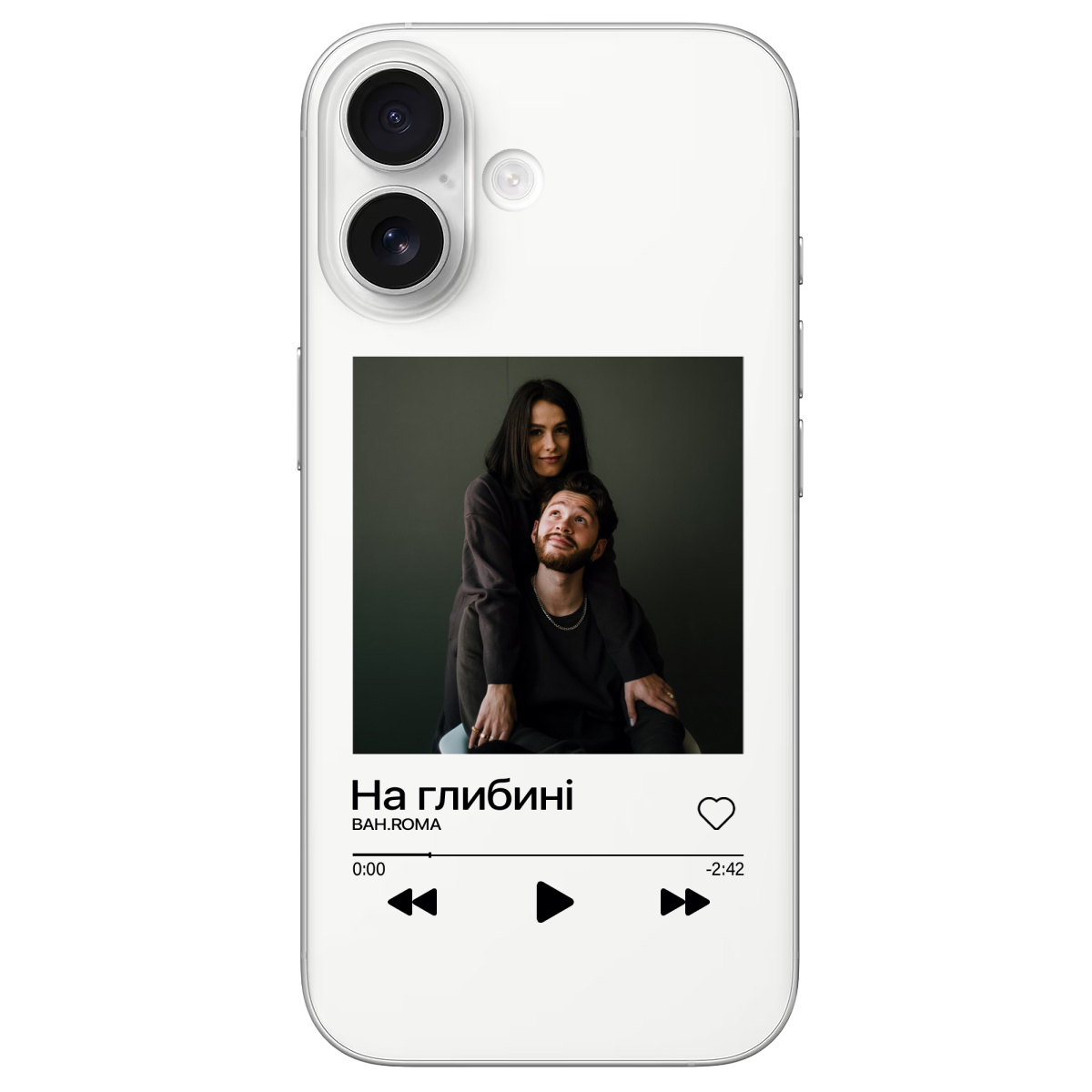 Чохол для Apple iPhone 17 прозорий З ВАШИМ ФОТО "НАША ПІСНЯ" - фото 1 - Чохли для телефонів