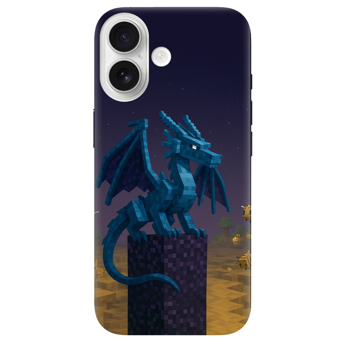 Чохол для Apple iPhone 17 прозорий Дракон Краю Майнкрафт - фото 1 - Чохли для телефонів