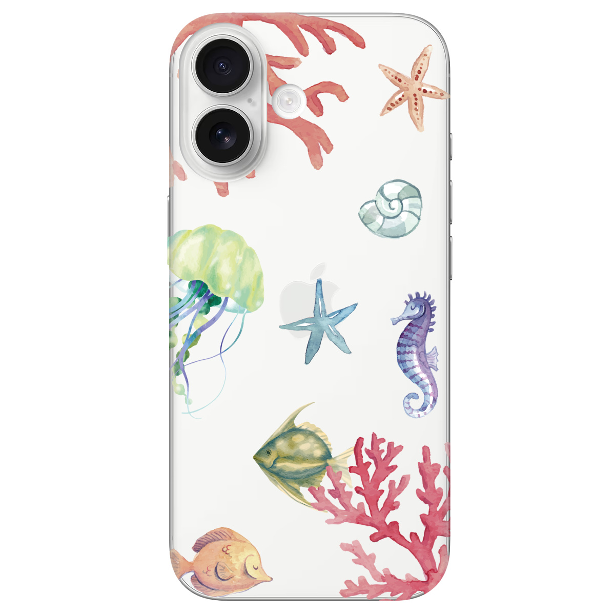 Чехол для Apple iPhone 17 прозрачный Коралловый мир - фото 1 - Чехлы для телефонов