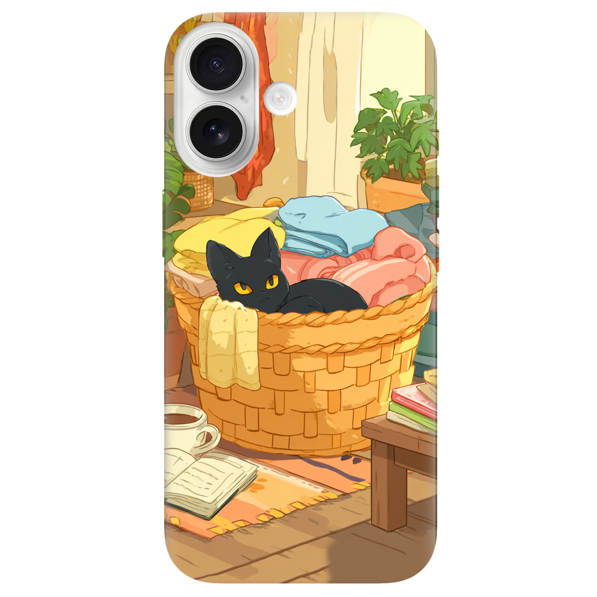 Чохол для Apple iPhone 17 прозорий Затишок у кошику - фото 1 - Чохли для телефонів