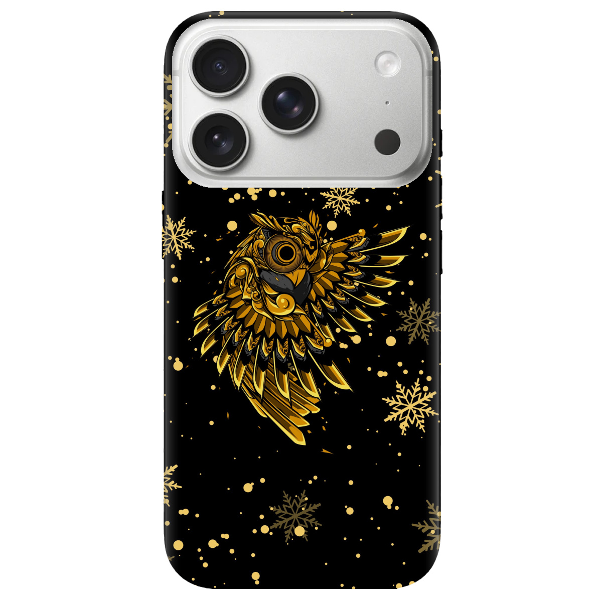 Чехол для Apple iPhone 17 Pro Max прозрачный Gold sova - фото 1 - Чехлы для телефонов