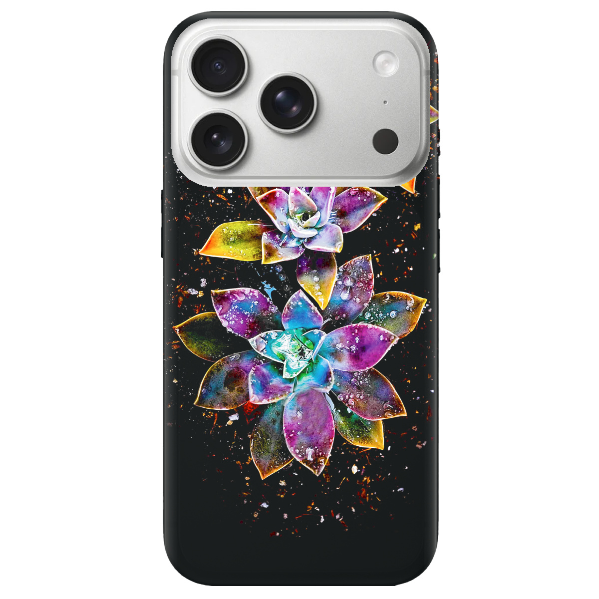 Чохол для Apple iPhone 17 Pro прозорий Magical flowers - фото 1 - Чохли для телефонів