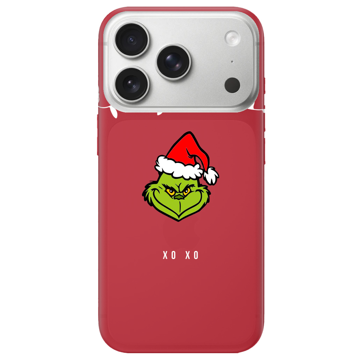 Чехол для Apple iPhone 17 Pro Max прозрачный Grinch xo xo - фото 1 - Чехлы для телефонов
