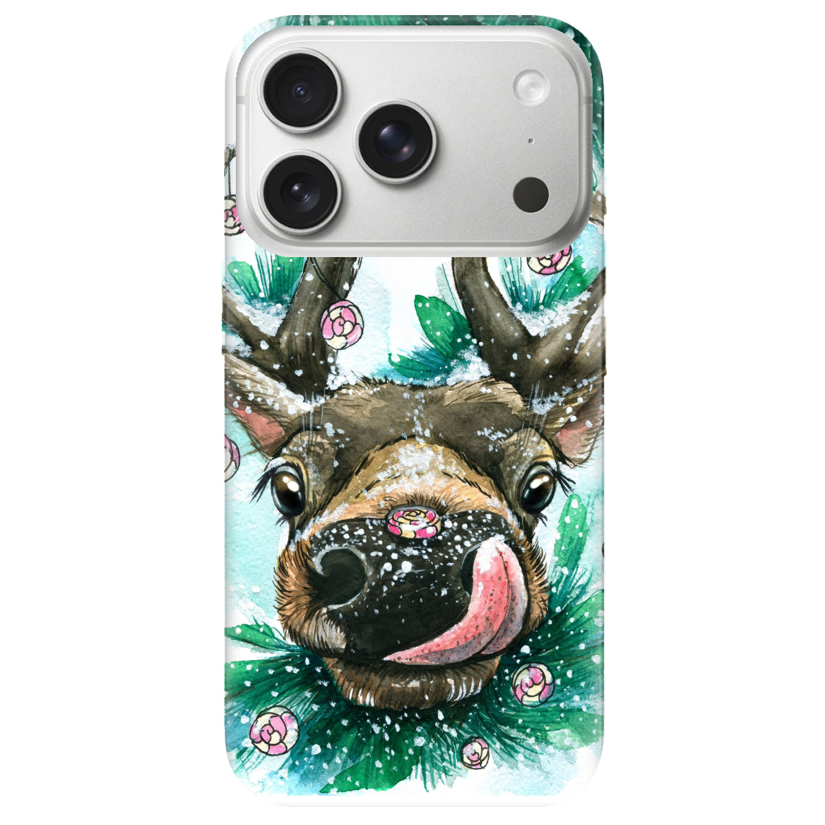 Чехол для Apple iPhone 17 Pro Max прозрачный Сute deer - фото 1 - Чехлы для телефонов