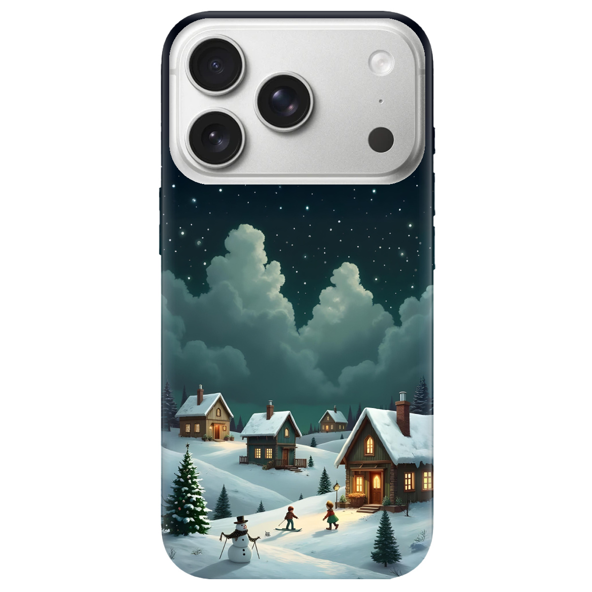 Чехол для Apple iPhone 17 Pro Max прозрачный Winter Night - фото 1 Чехол для Apple iPhone 17 Pro Max прозрачный Winter Night - фото 1 - Чехлы для телефонов