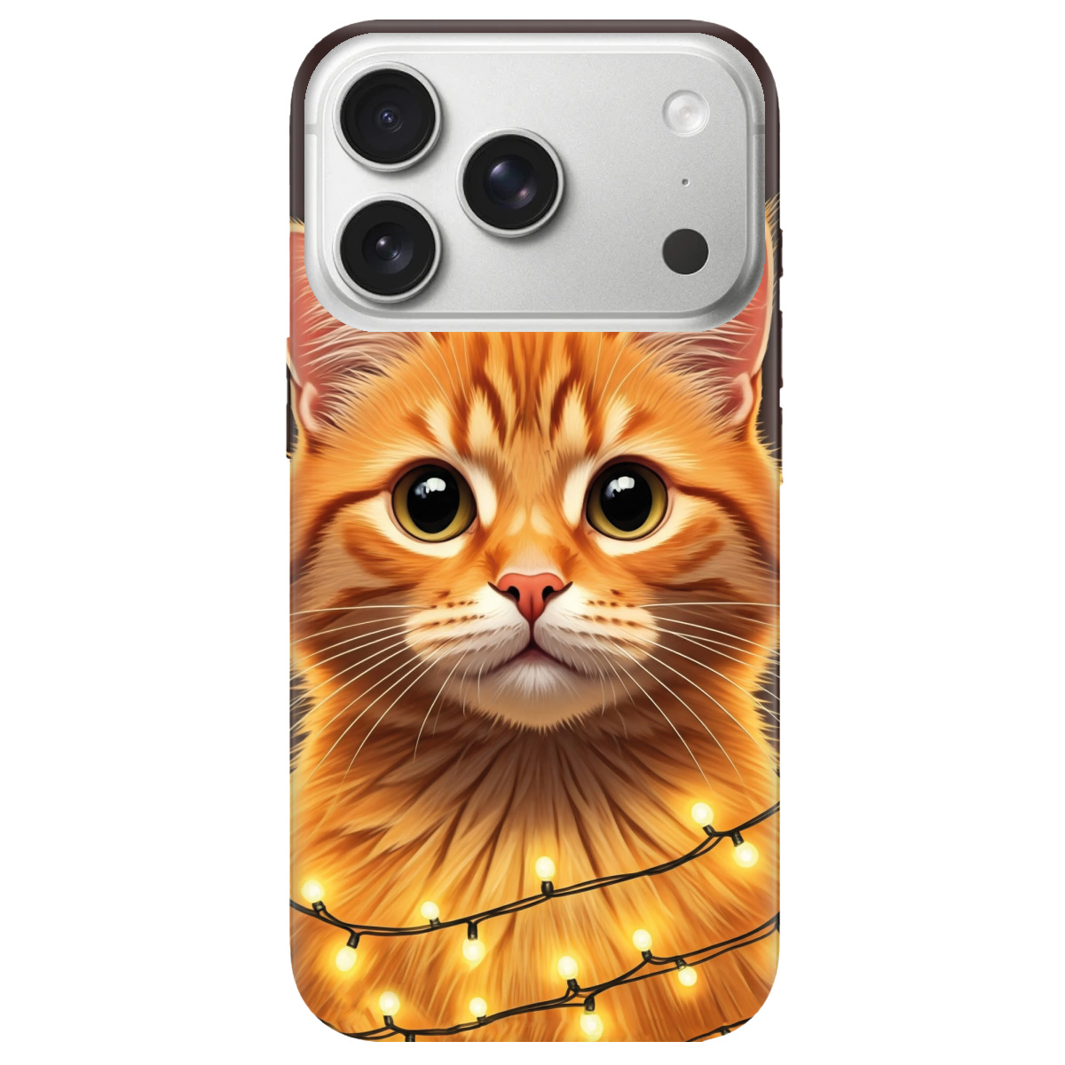 Чохол для Apple iPhone 17 Pro прозорий Festive Kitty - фото 1 Чохол для Apple iPhone 17 Pro прозорий Festive Kitty - фото 1 - Чохли для телефонів