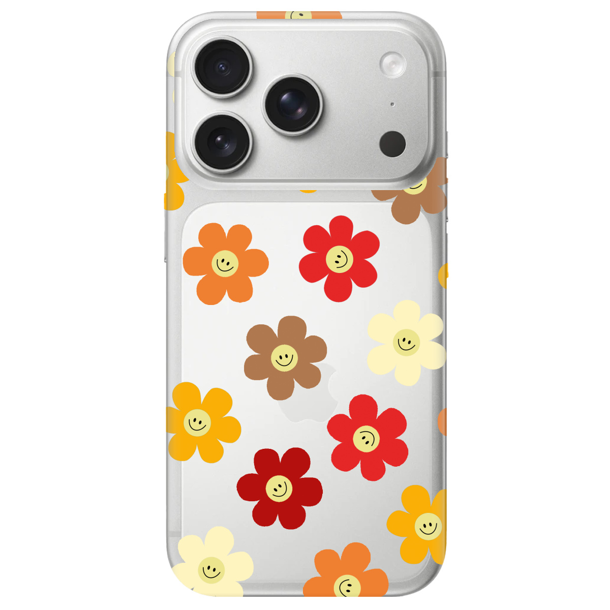 Чехол для Apple iPhone 17 Pro прозрачный Smiley Garden - фото 1 - Чехлы для телефонов