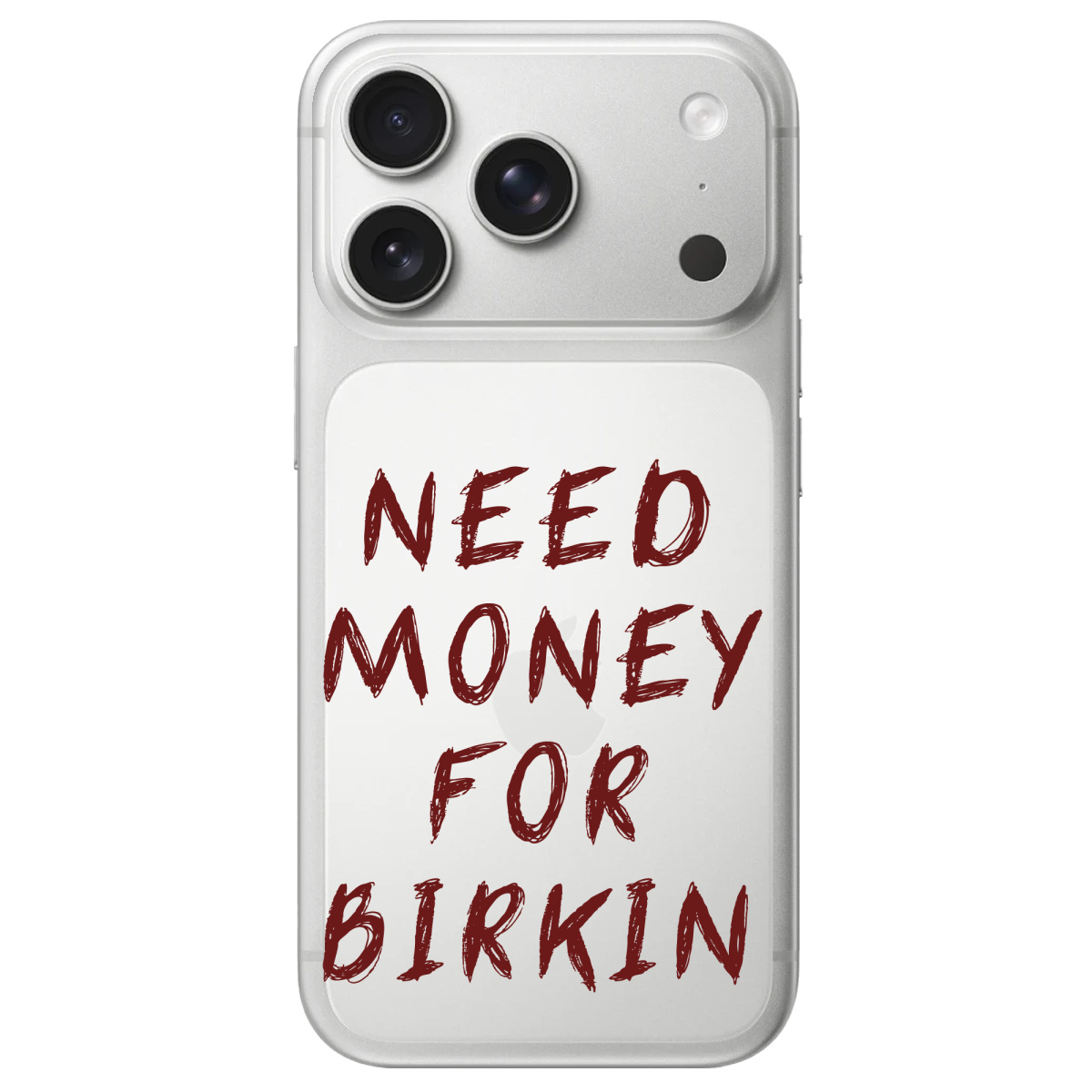 Чехол для Apple iPhone 17 Pro прозрачный Need money - фото 1 - Чехлы для телефонов