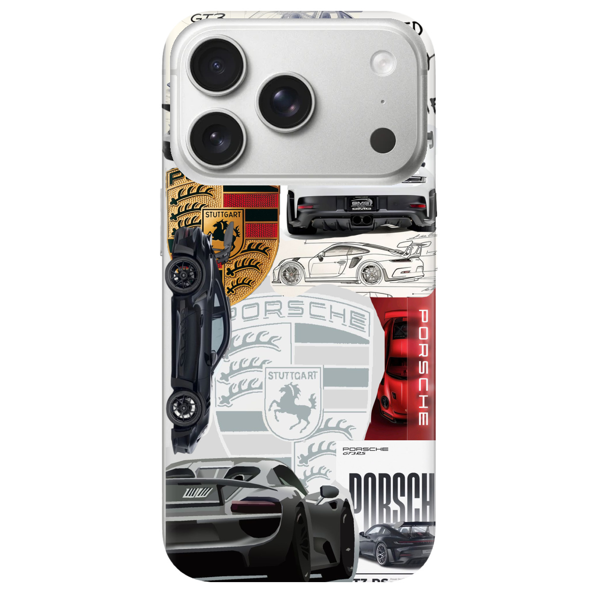 Чехол для Apple iPhone 17 Pro Max прозрачный Porsche - фото 1 - Чехлы для телефонов