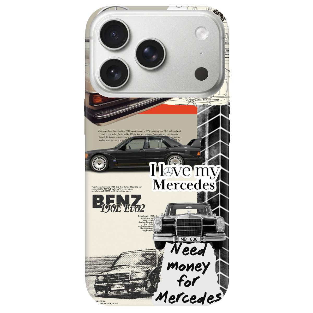 Чехол для Apple iPhone 17 Pro прозрачный Mercedes - фото 1 - Чехлы для телефонов