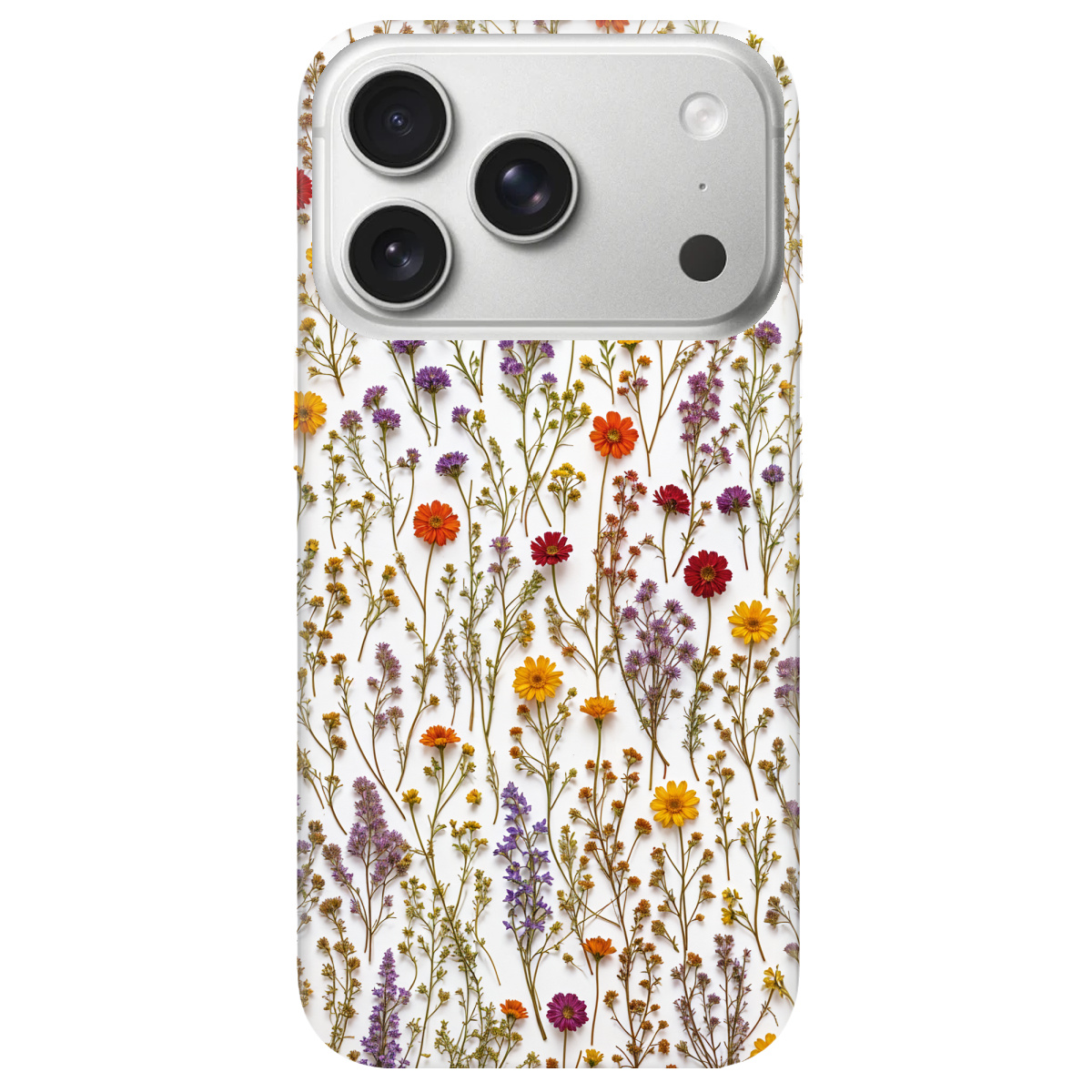 Чохол для Apple iPhone 17 Pro Max прозорий Квіткова галявина - фото 1 - Чохли для телефонів