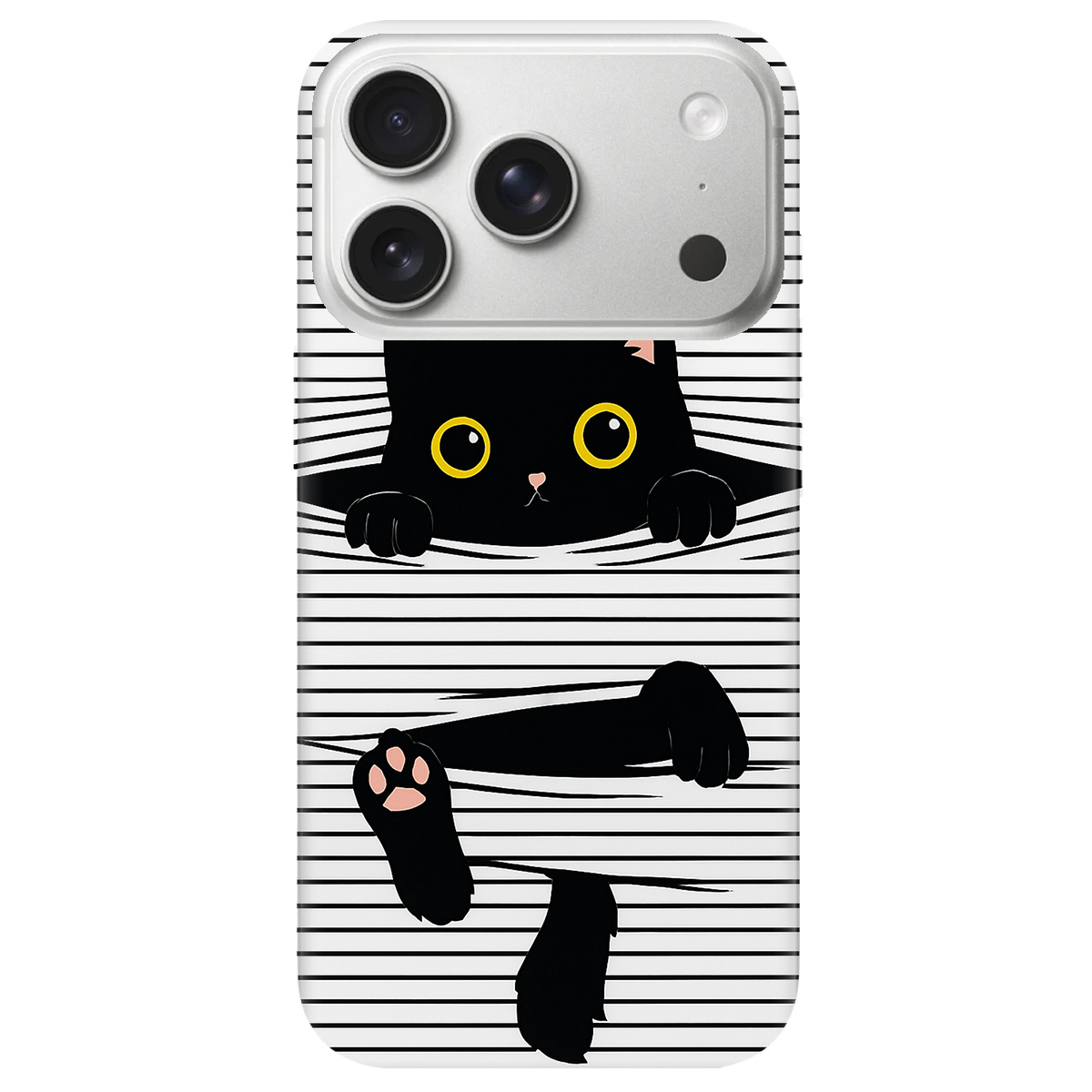 Чохол для Apple iPhone 17 Pro прозорий Котопастка - фото 1 - Чохли для телефонів