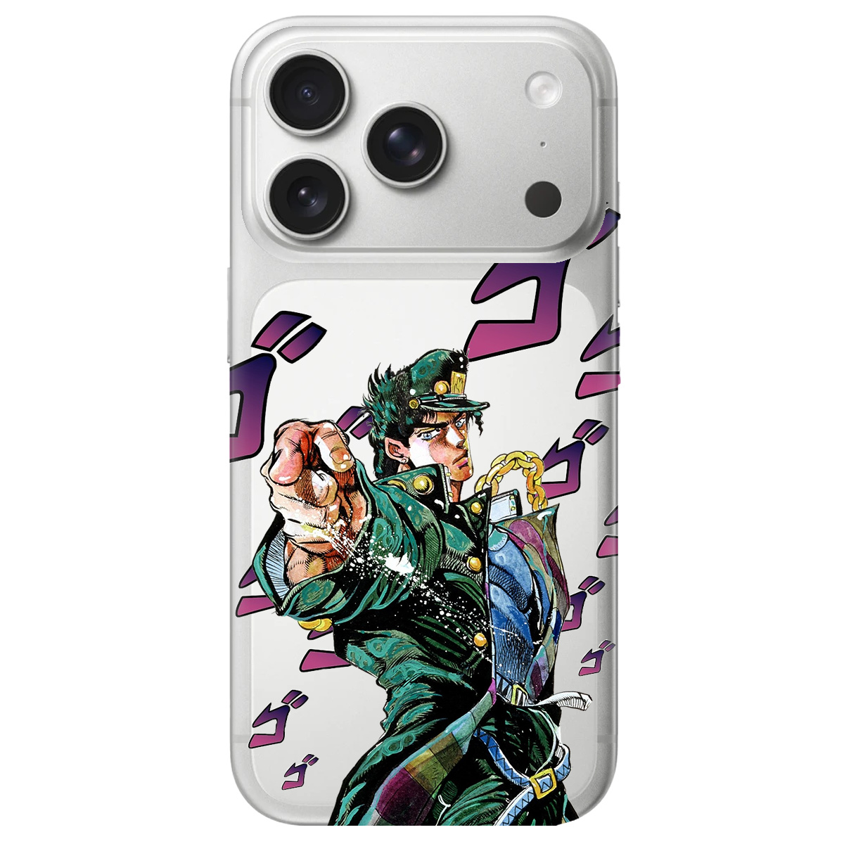 Чехол для Apple iPhone 17 Pro Max прозрачный Джоджо - фото 1 - Чехлы для телефонов