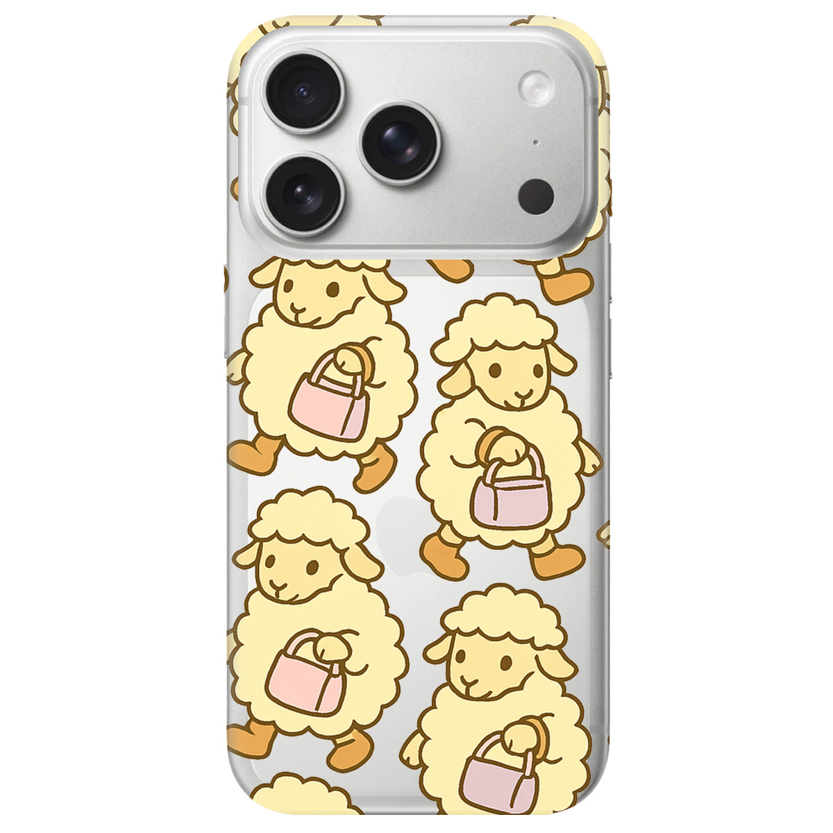 Чехол для Apple iPhone 17 Pro прозрачный Барашки - фото 1 - Чехлы для телефонов