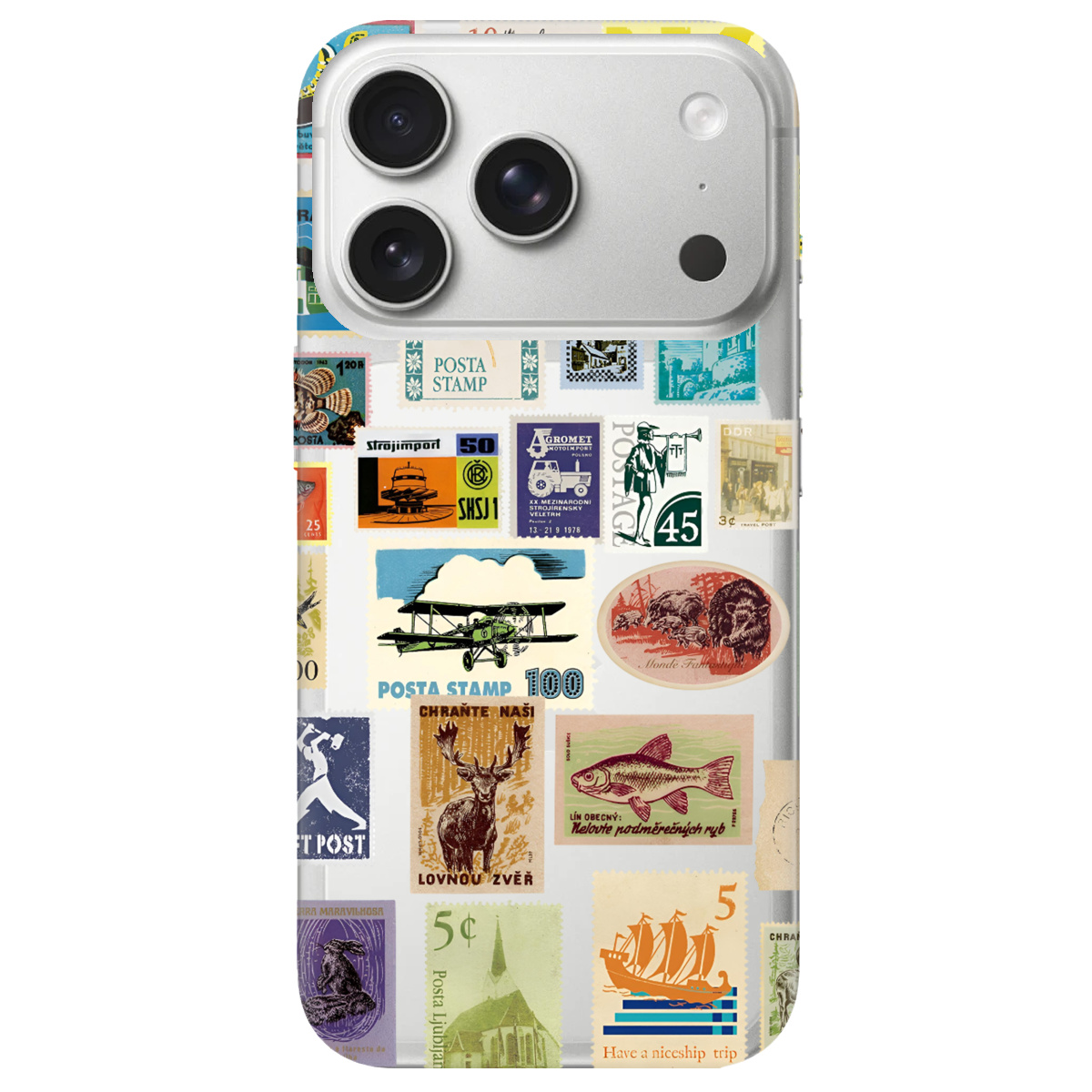 Чехол для Apple iPhone 17 Pro Max прозрачный Почтовая классика - фото 1 - Чехлы для телефонов