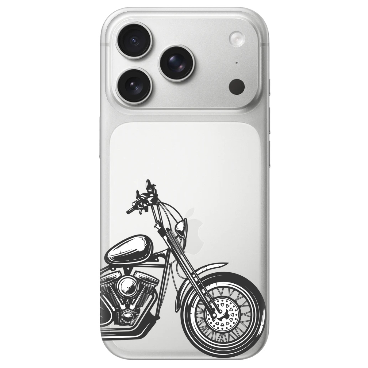 Чехол для Apple iPhone 17 Pro прозрачный Железный конь - фото 1 - Чехлы для телефонов