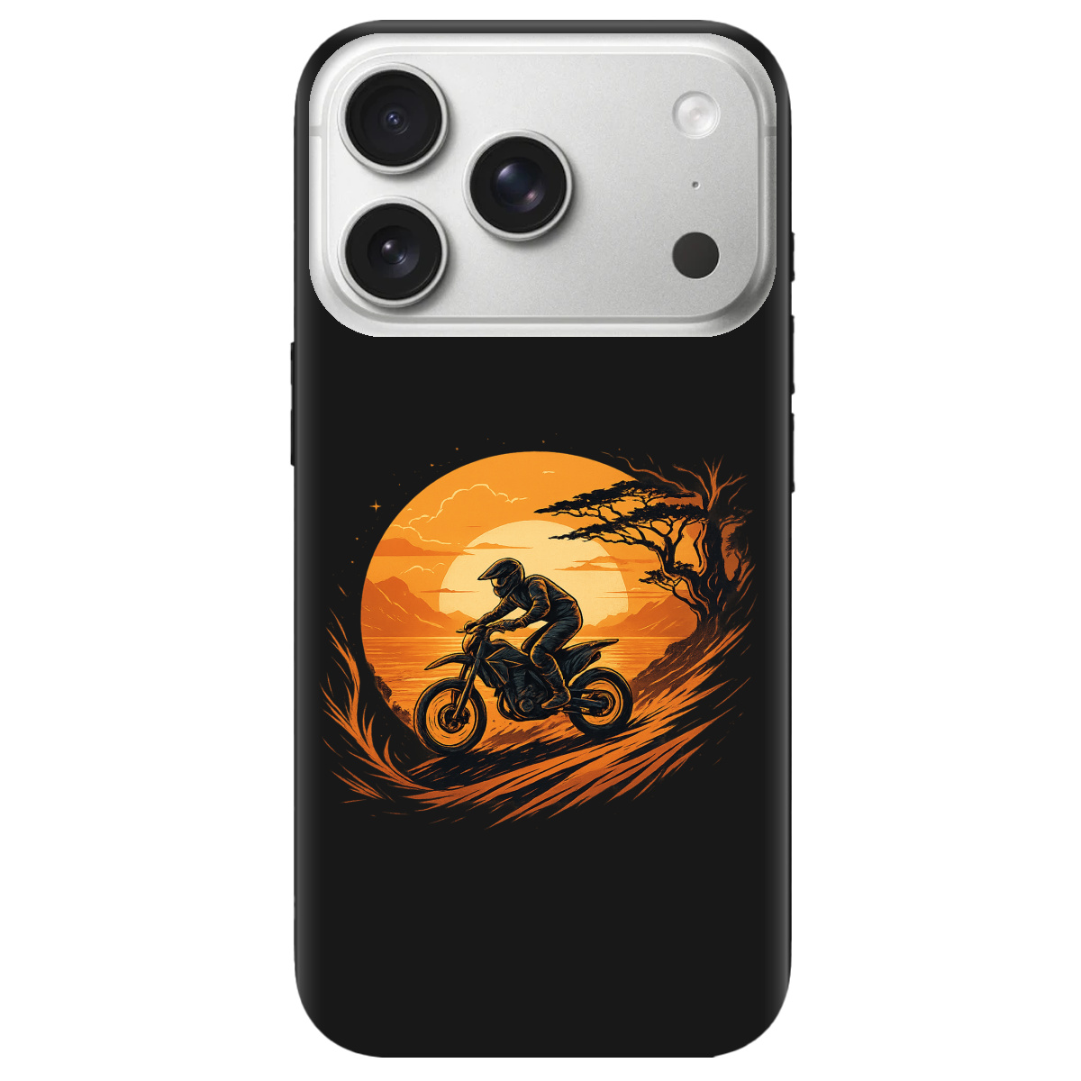 Чехол для Apple iPhone 17 Pro Max черный матовый soft touch БайкПуть - фото 1 - Чехлы для телефонов