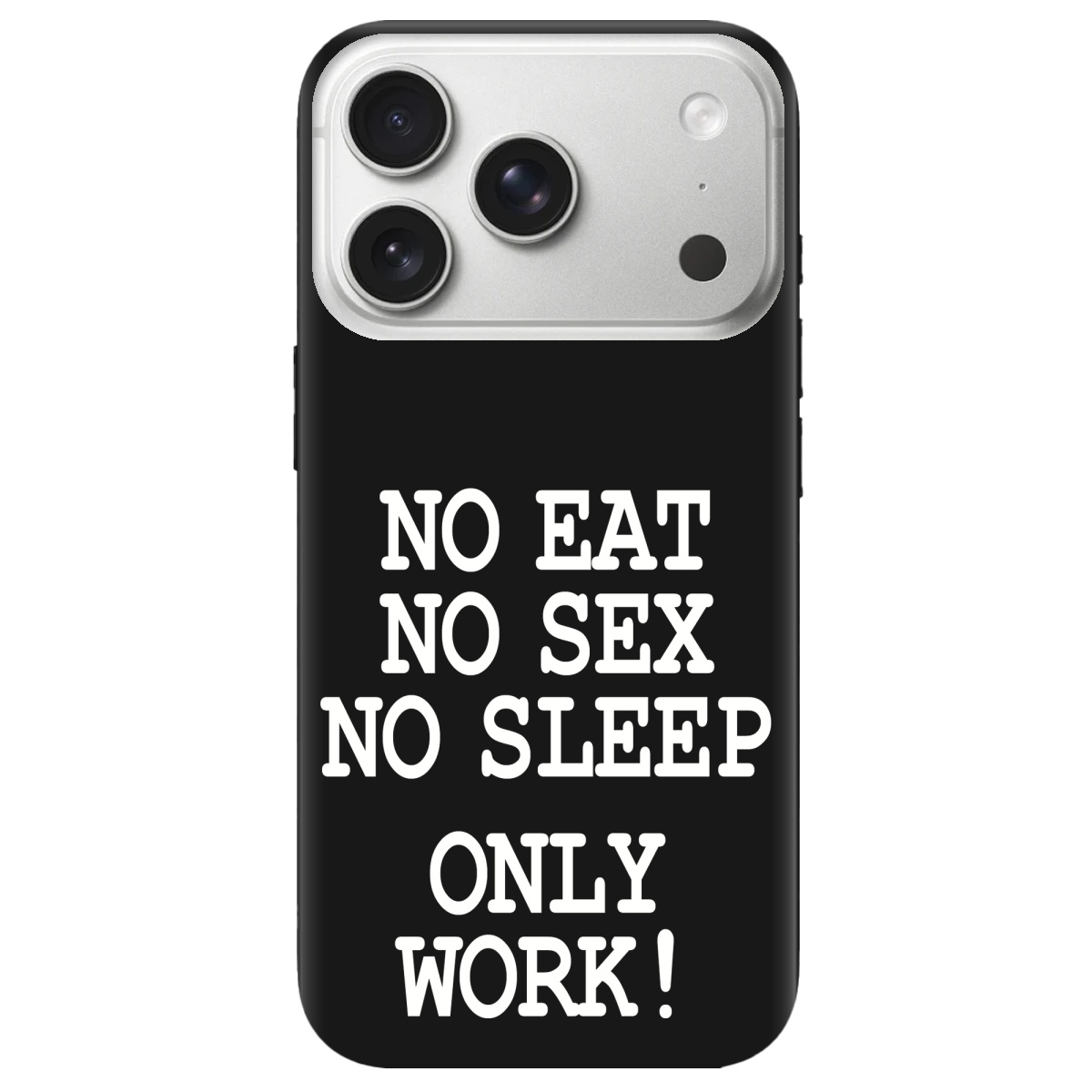 Чехол для Apple iPhone 17 Pro черный матовый soft touch Work only - фото 1 - Чехлы для телефонов