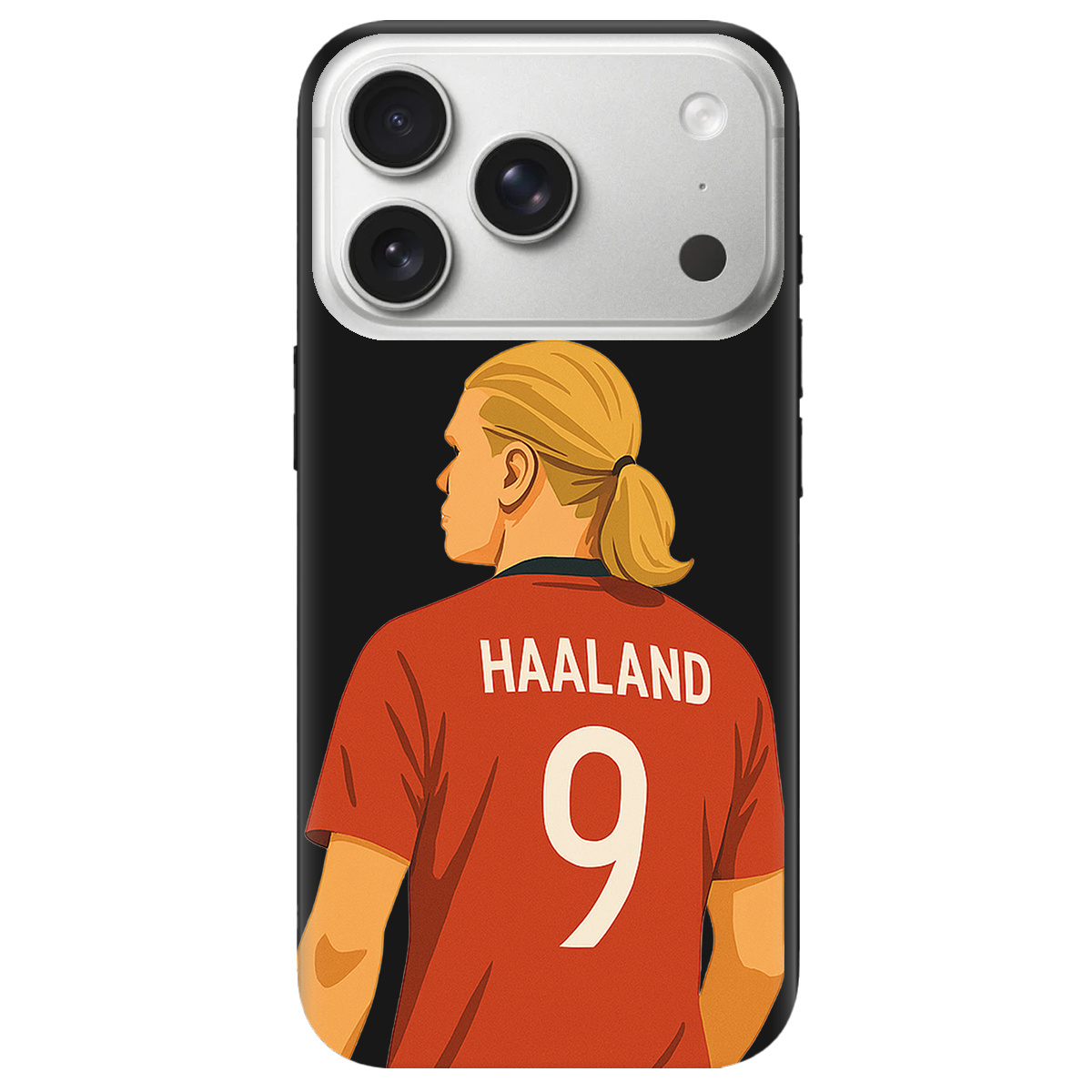 Чехол для Apple iPhone 17 Pro черный матовый soft touch Haaland - фото 1 - Чехлы для телефонов