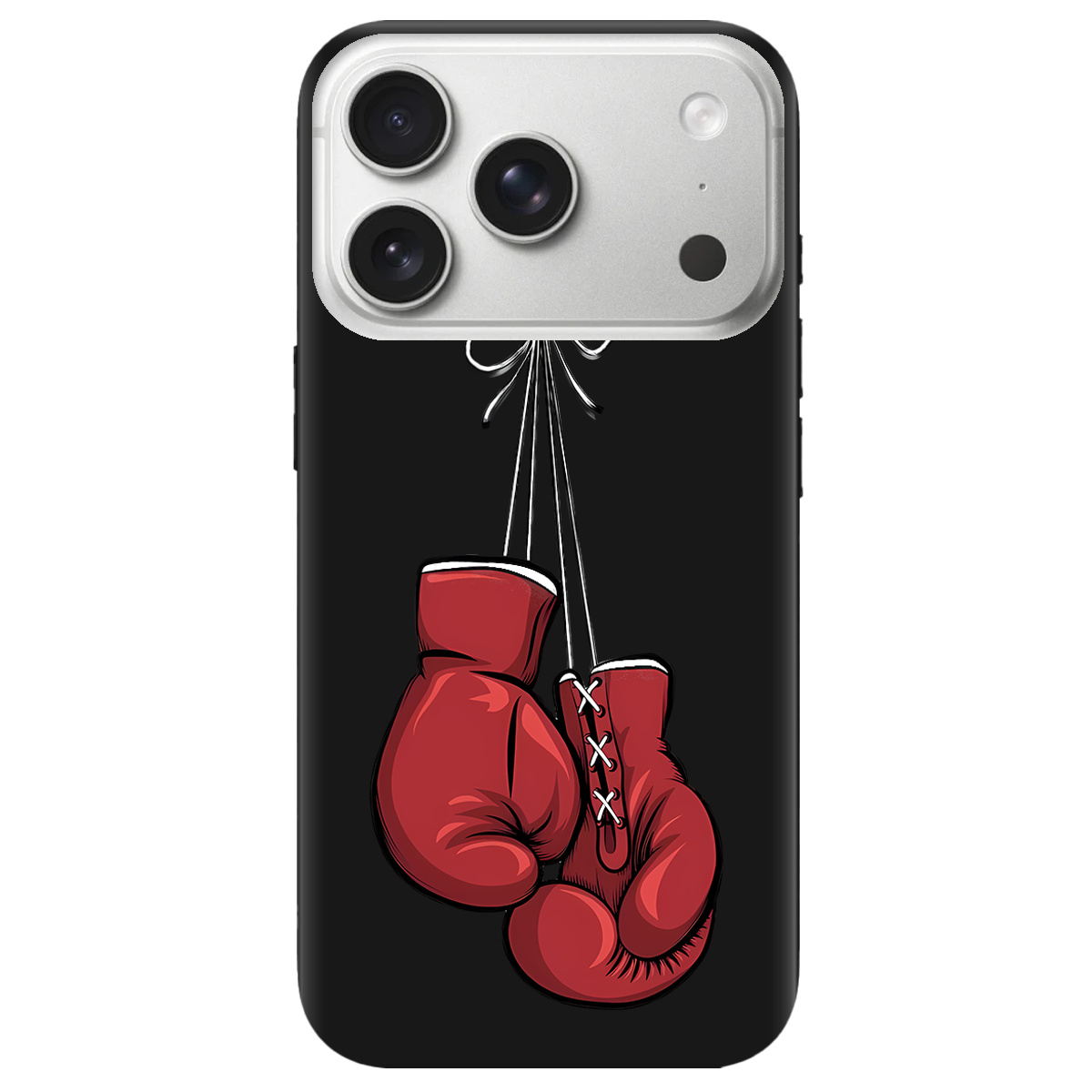 Чехол для Apple iPhone 17 Pro черный матовый soft touch Тиша рингу - фото 1 - Чехлы для телефонов