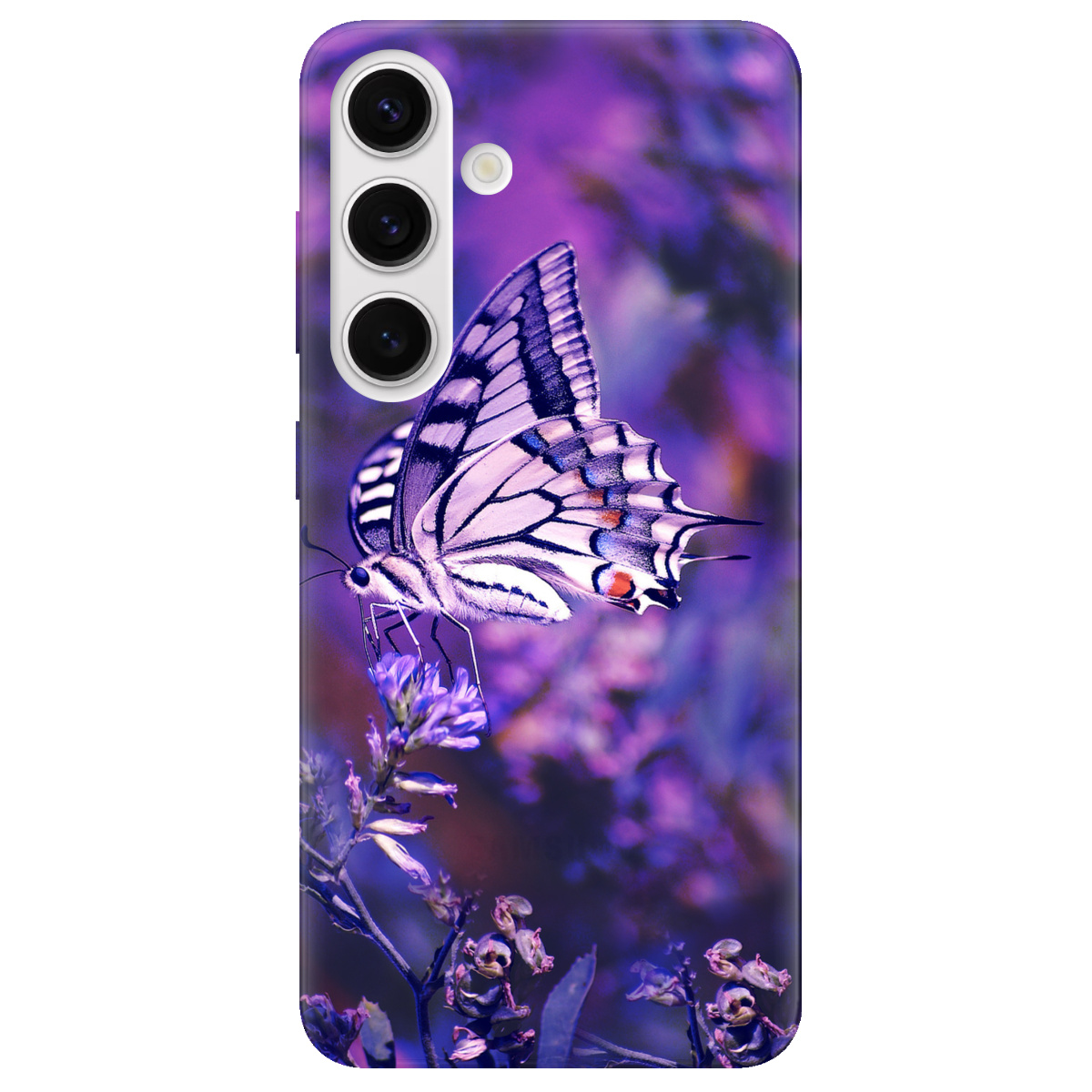 Чехол для Samsung Galaxy S24 Plus прозрачный Farfalla - фото 1 - Чехлы для телефонов