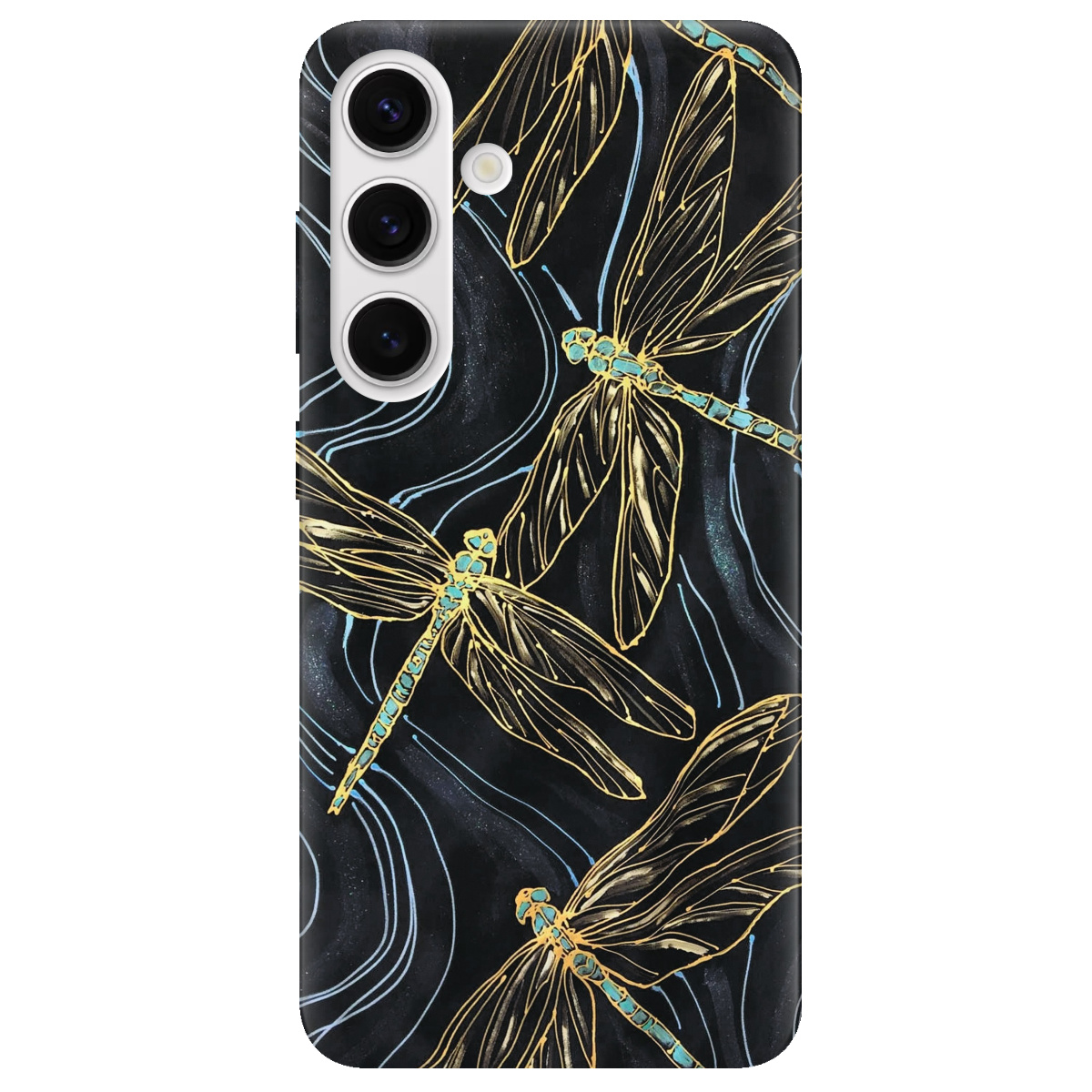 Чохол для Samsung Galaxy S24 Plus прозорий Dragonfly - фото 1 - Чохли для телефонів