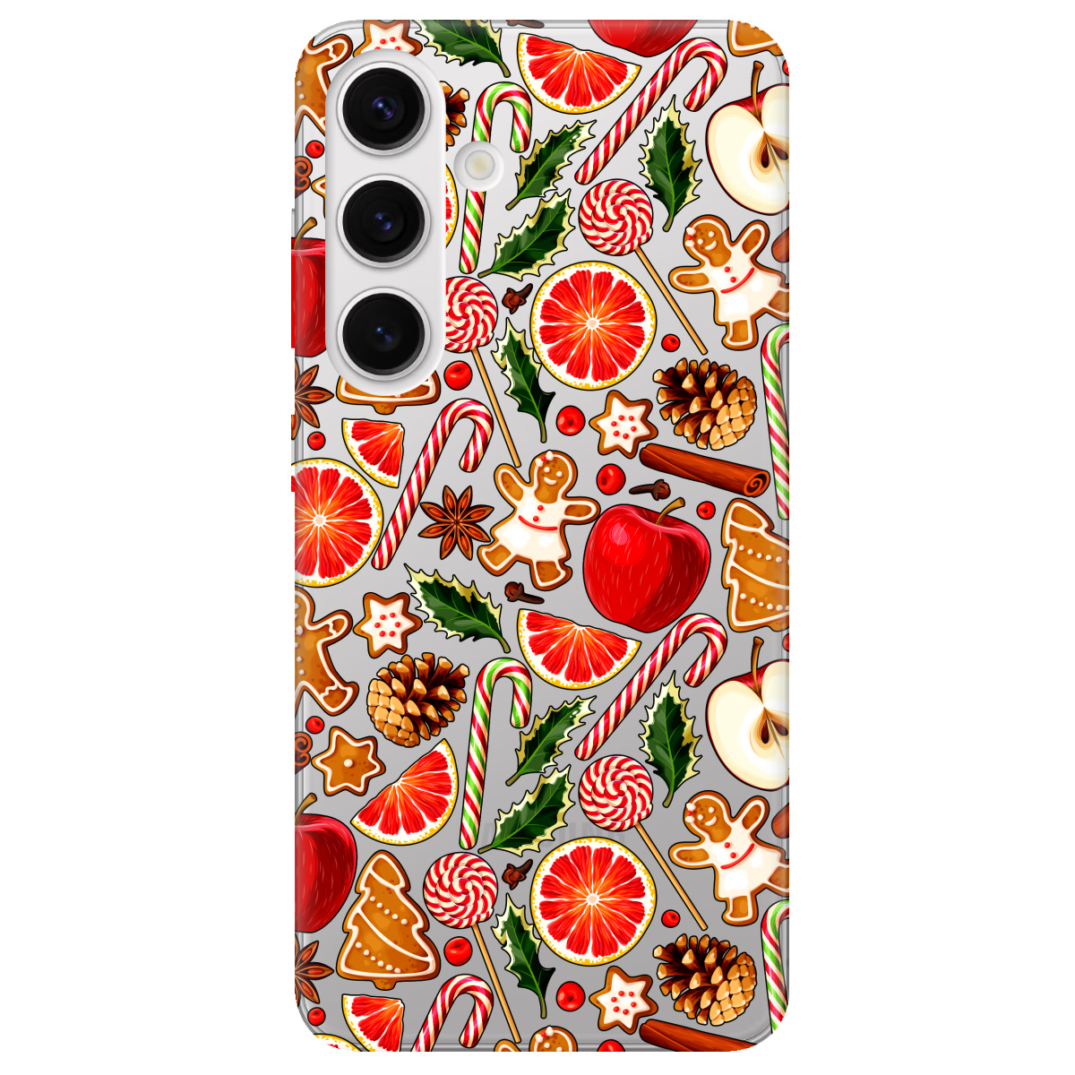Чехол для Samsung Galaxy S24 Plus прозрачный Christmas spices - фото 1 - Чехлы для телефонов