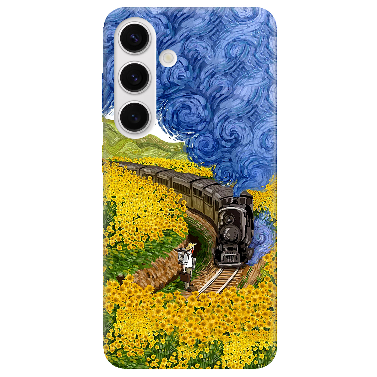 Чехол для Samsung Galaxy S24 Plus прозрачный Train - фото 1 - Чехлы для телефонов