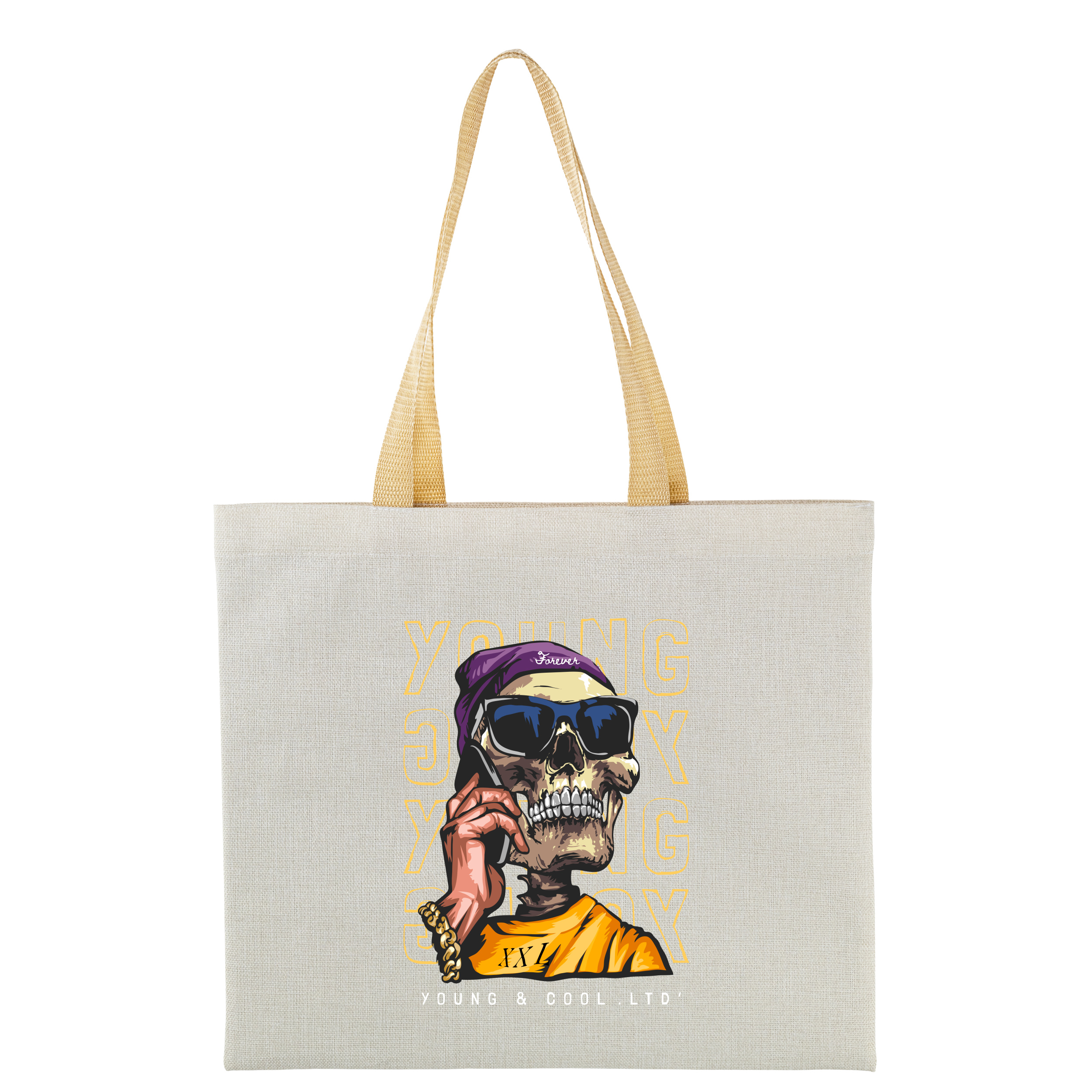 Еко сумка лляна горизонтальна з бежевими ручками 40,5*35,5 см Young & Cool - фото 1 Еко сумка лляна горизонтальна з бежевими ручками 40,5*35,5 см Young & Cool - фото 1 - Сумки, рюкзаки