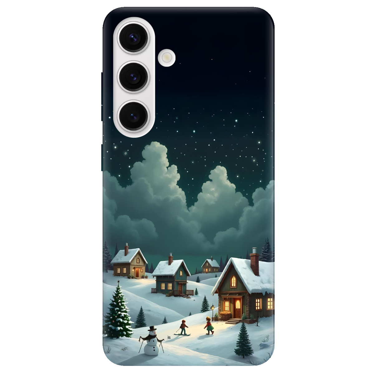 Чехол для Samsung Galaxy S24 Plus прозрачный Winter Night - фото 1 - Чехлы для телефонов