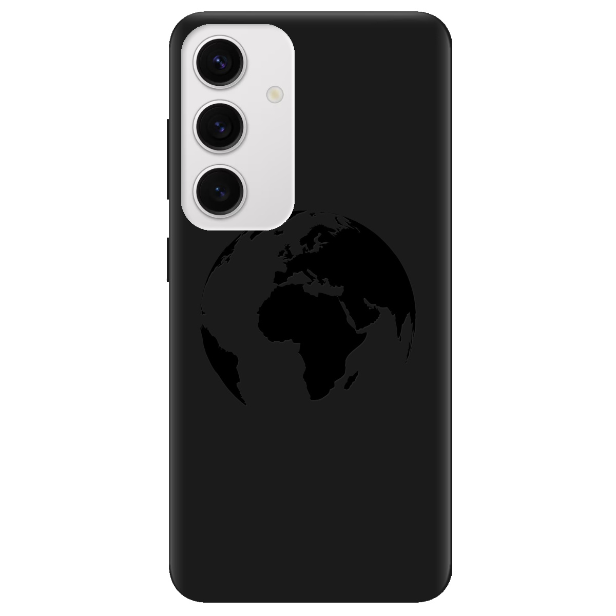 Чехол для Samsung Galaxy S25 Plus черный матовый soft touch Planet - фото 1 - Чехлы для телефонов