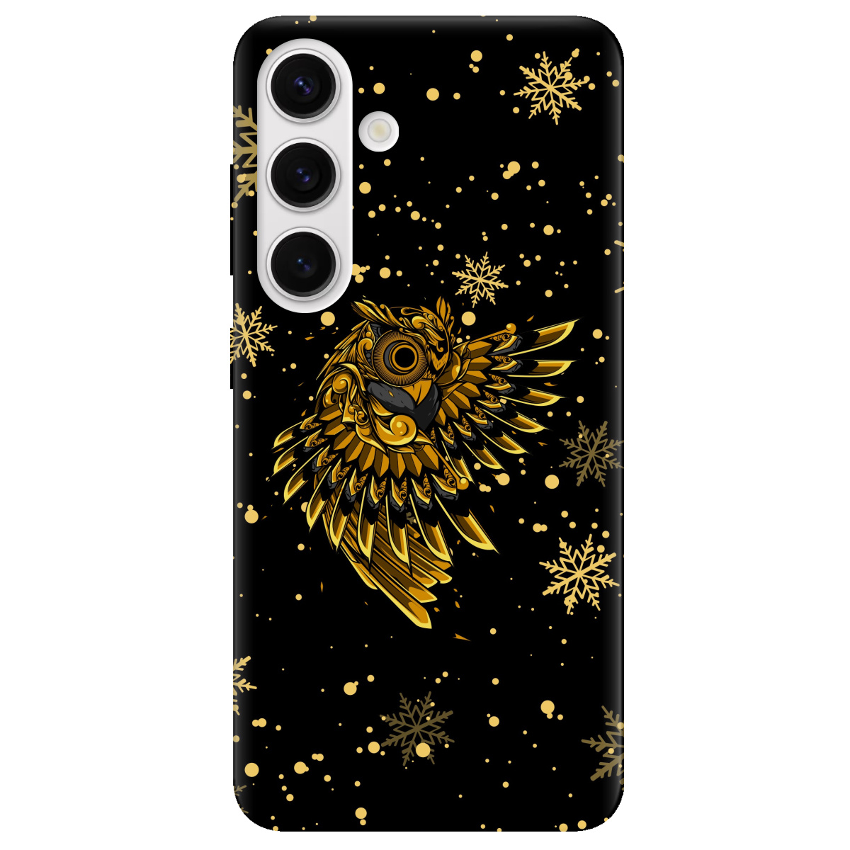 Чехол для Samsung Galaxy S25 Plus прозрачный Gold sova - фото 1 - Чехлы для телефонов