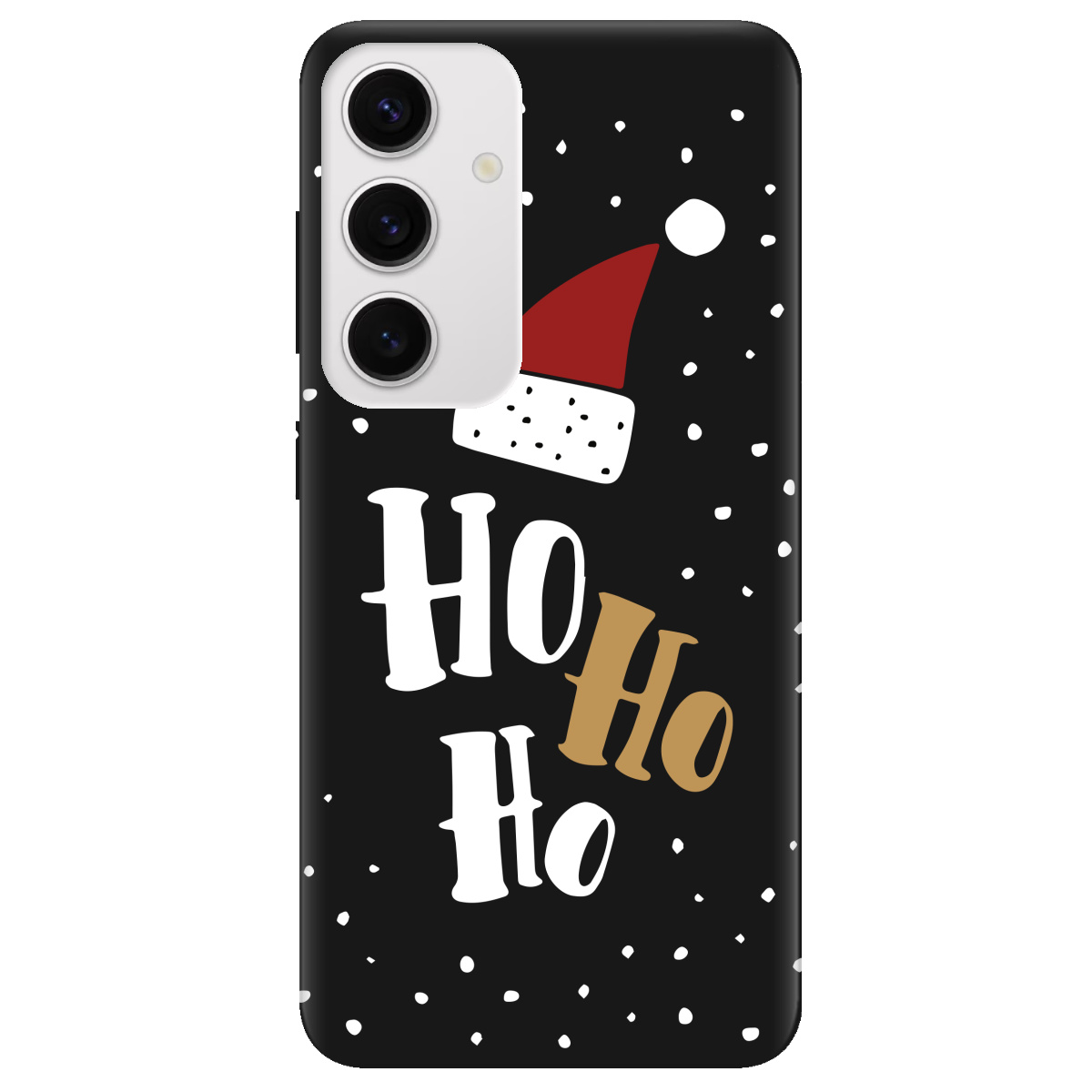 Чохол для Samsung Galaxy S25 Plus чорний матовий soft touch Ho-ho-ho - фото 1 - Чохли для телефонів