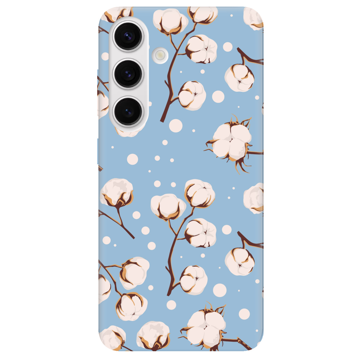 Чехол для Samsung Galaxy S25 Plus прозрачный Квітка бавовни - фото 1 - Чехлы для телефонов