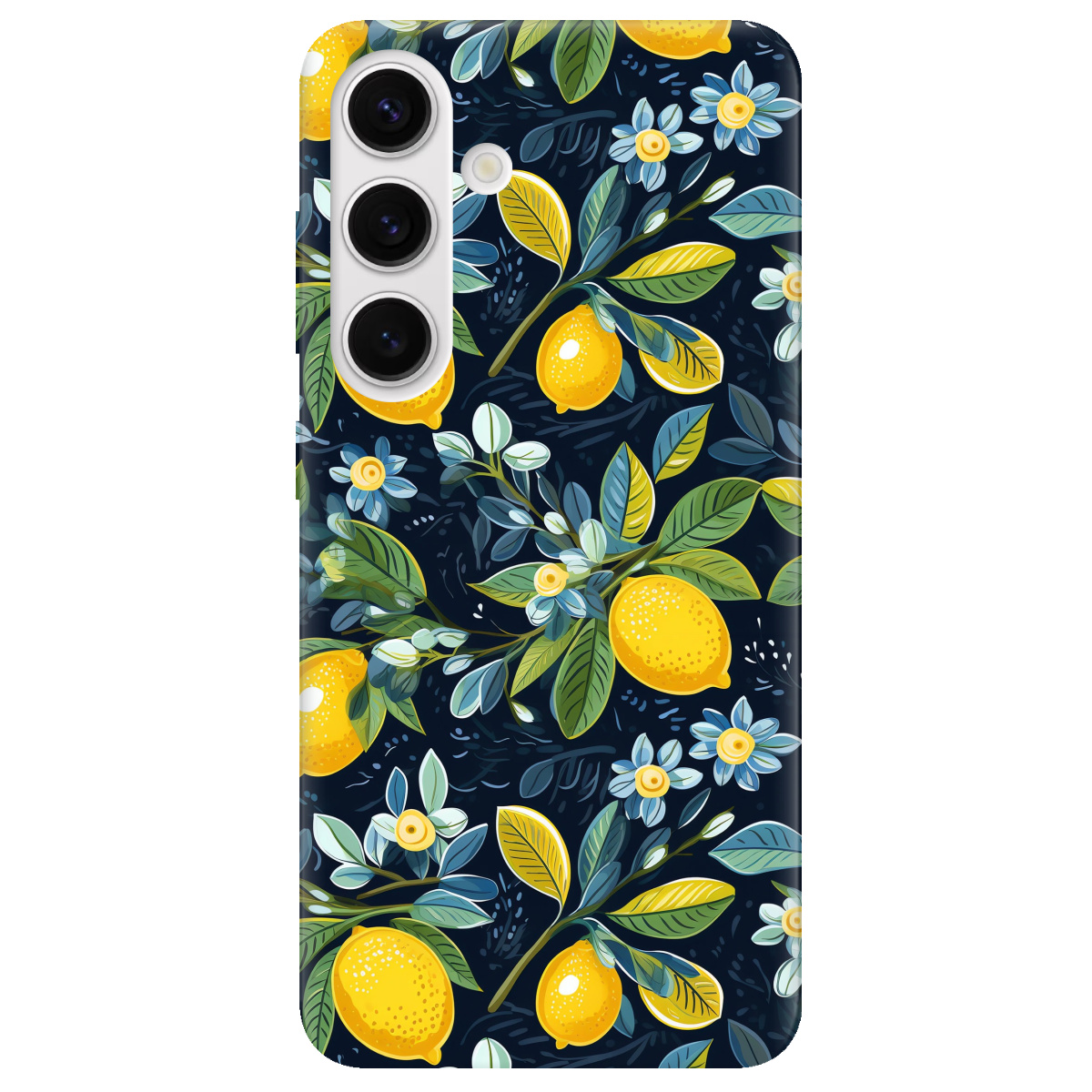 Чехол для Samsung Galaxy S25 Plus прозрачный Lemon with flower - фото 1 - Чехлы для телефонов