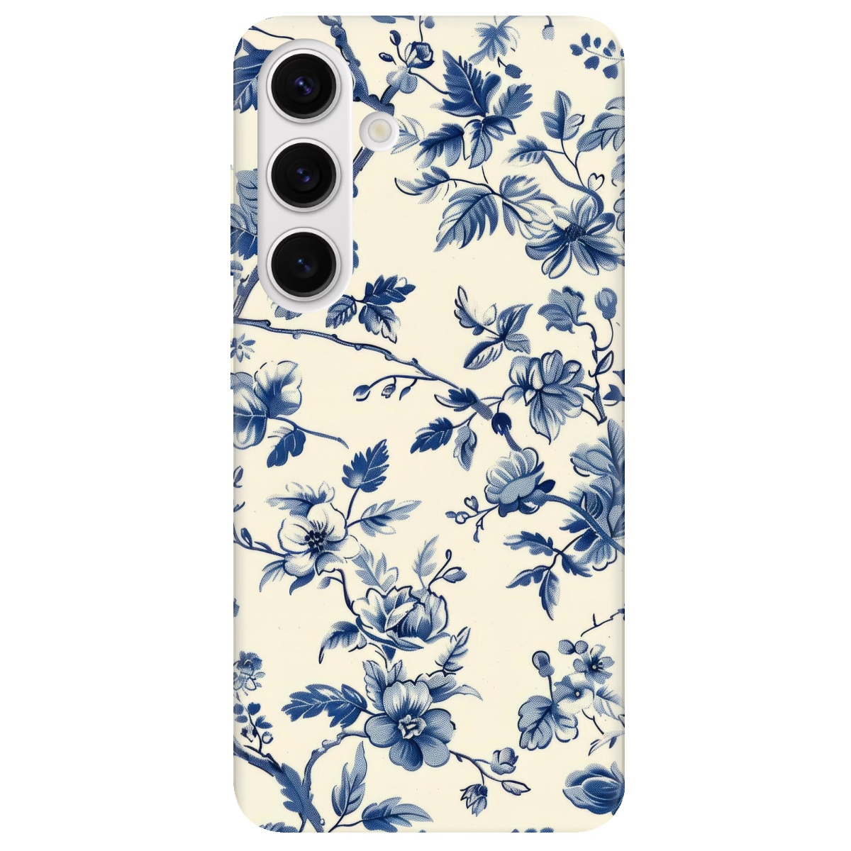 Чохол для Samsung Galaxy S24 Plus прозорий Blue Garden - фото 1 - Чохли для телефонів