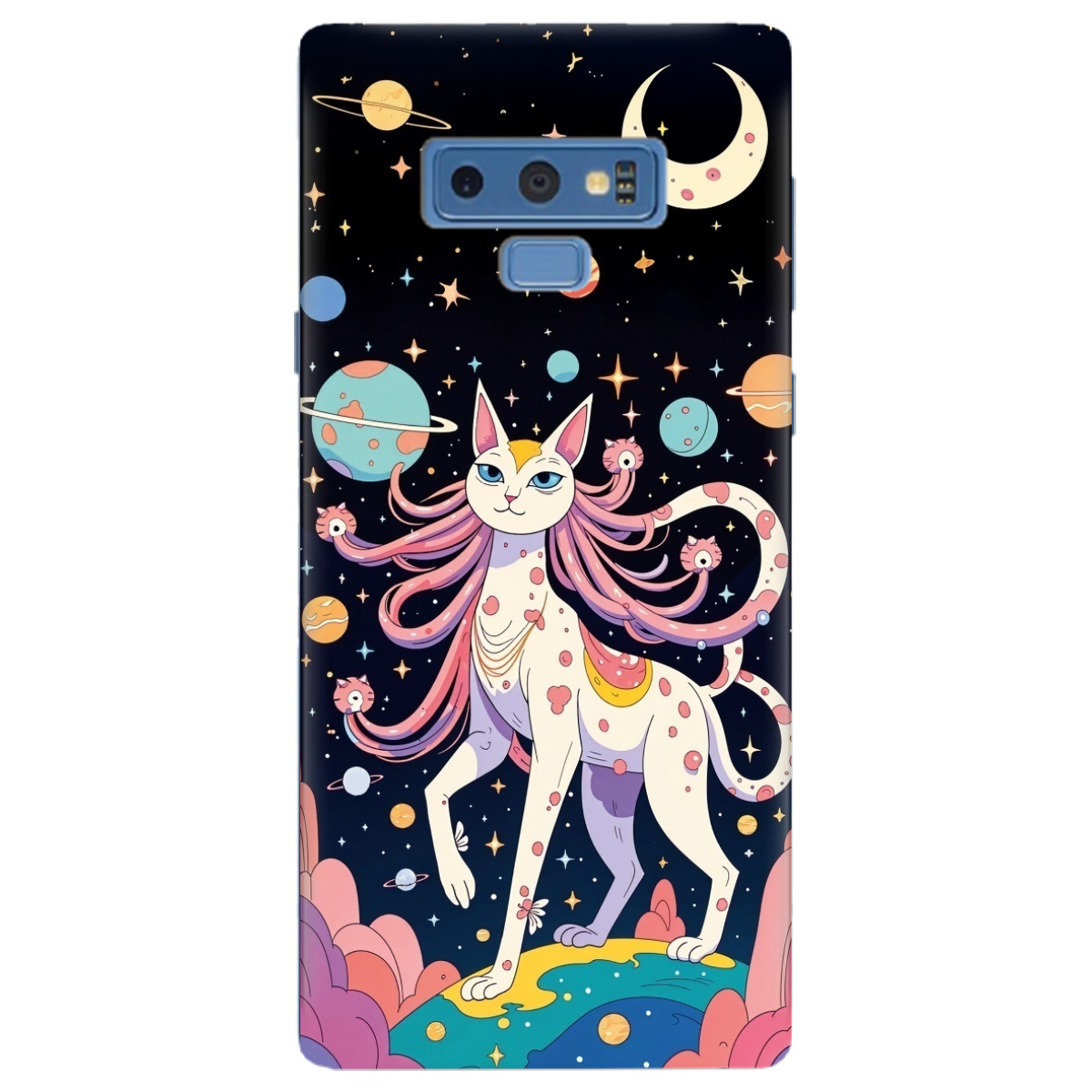 Чехол для Samsung Galaxy Note 9 прозрачный Cosmic Cat - фото 1 Чехол для Samsung Galaxy Note 9 прозрачный Cosmic Cat - фото 1 - Чехлы для телефонов