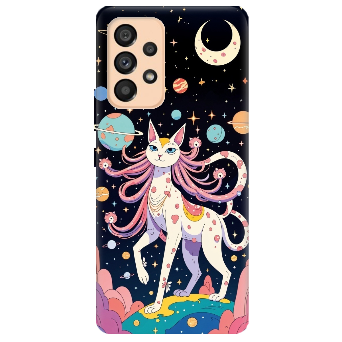 Чехол для Samsung Galaxy A53 прозрачный Cosmic Cat - фото 1 Чехол для Samsung Galaxy A53 прозрачный Cosmic Cat - фото 1 - Чехлы для телефонов