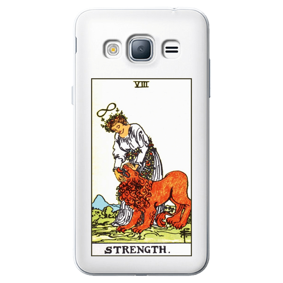 Чехол для Samsung Galaxy J3 2016 прозрачный Таро Сила - фото 1 Чехол для Samsung Galaxy J3 2016 прозрачный Таро Сила - фото 1 - Чехлы для телефонов