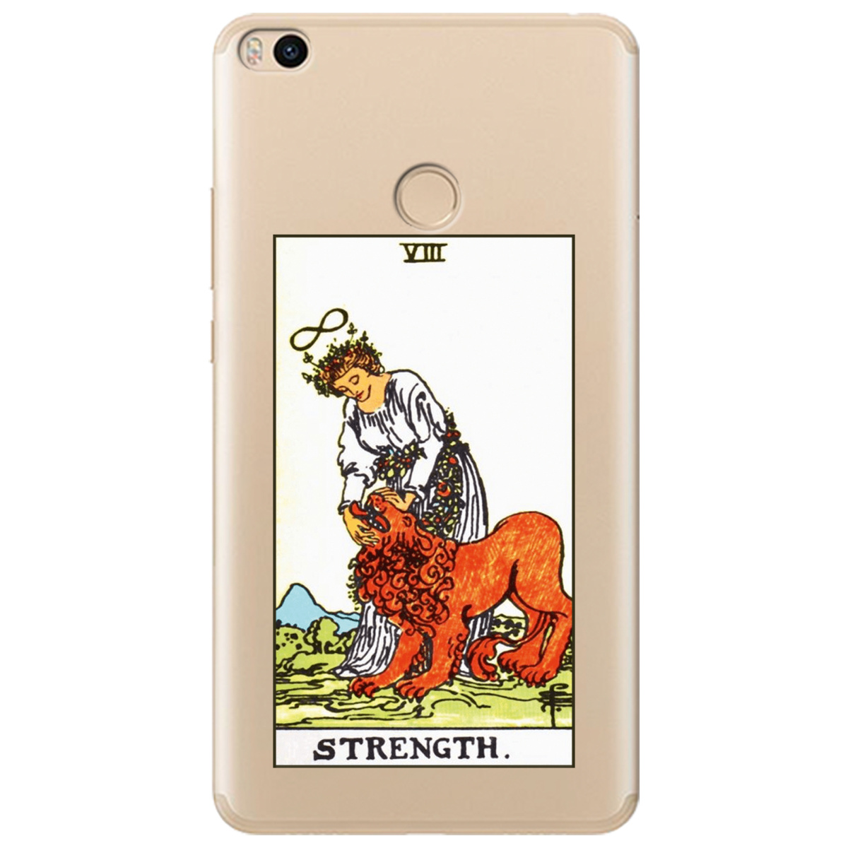 Чехол для Xiaomi Mi Max 2 прозрачный Таро Сила - фото 1 - Чехлы для телефонов
