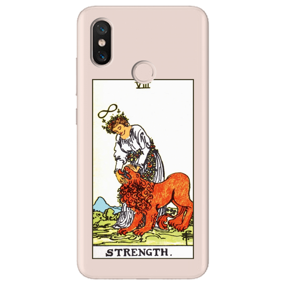 Чехол для Xiaomi Mi 8 прозрачный Таро Сила - фото 1 Чехол для Xiaomi Mi 8 прозрачный Таро Сила - фото 1 - Чехлы для телефонов